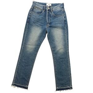 VIS A VIS Size 1 or Small Women's Jeans Button Front 100% Cotton MSRP $395